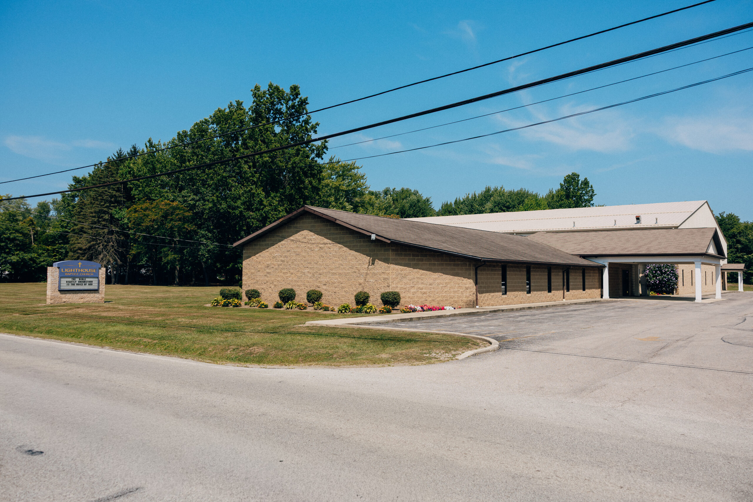 A church on a sunny day.